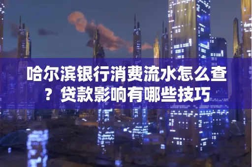 哈尔滨银行消费流水怎么查？贷款影响有哪些技巧